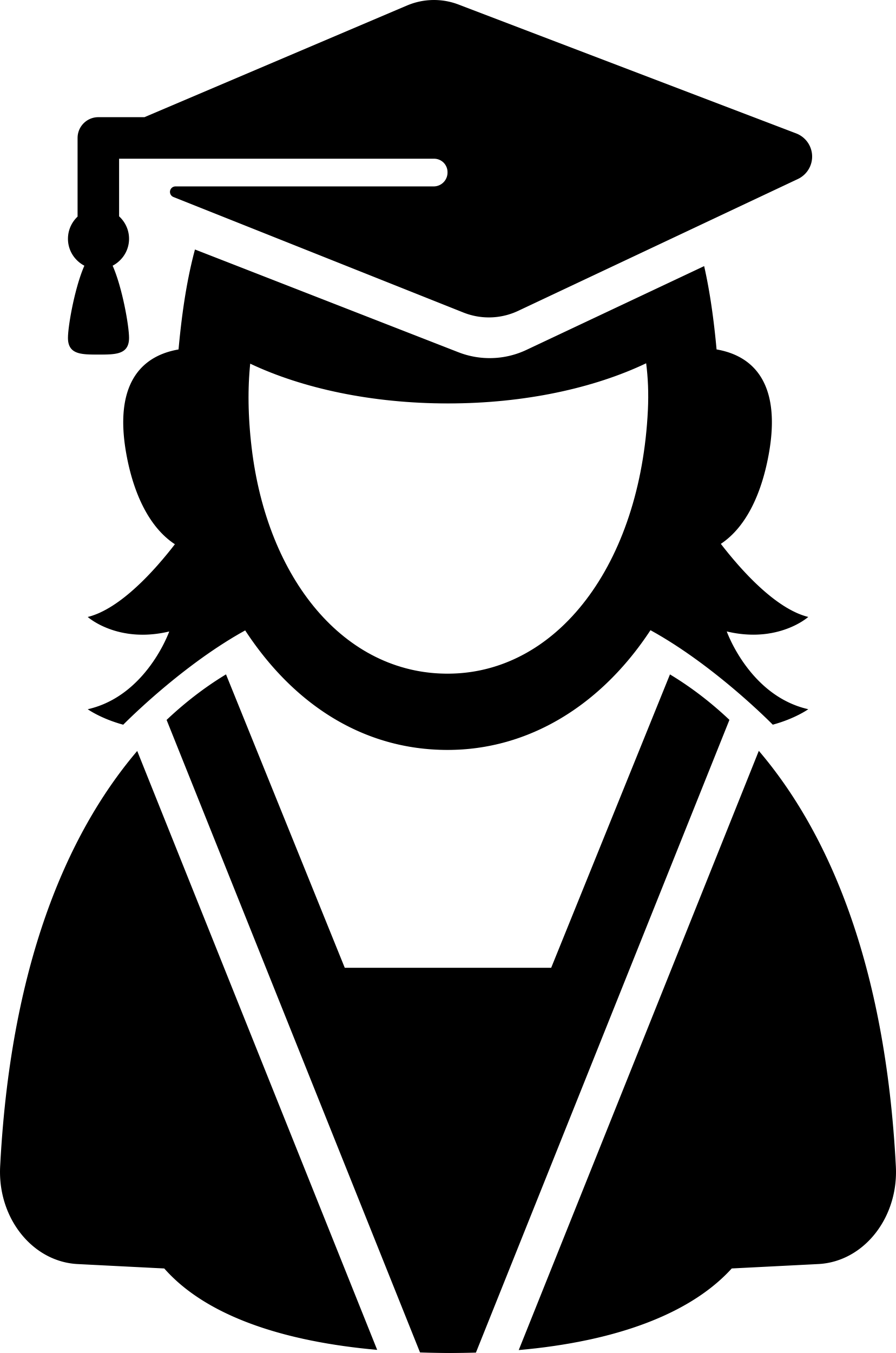 Female Graduate User Icon Stencil Svg Vector Free Vectors